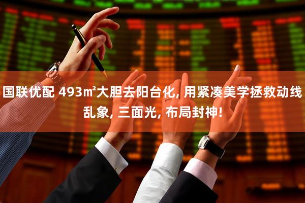 国联优配 493㎡大胆去阳台化, 用紧凑美学拯救动线乱象, 三面光, 布局封神!